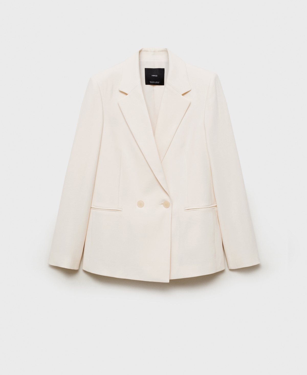 Women's Straight-Fit Suit Jacket - Ecru