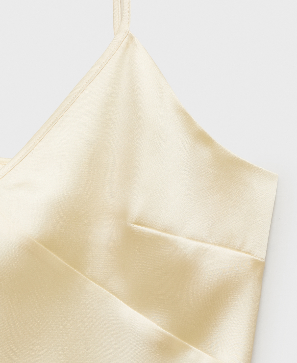 Mango V-neck Satin Camisole In White