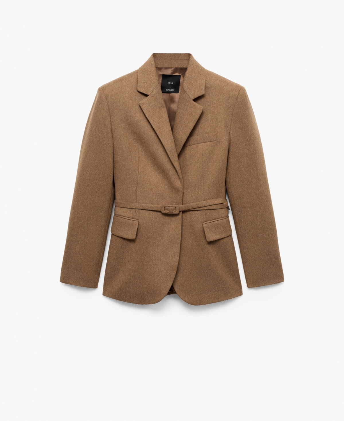Women's Wool-Blend Suit Jacket - Brown