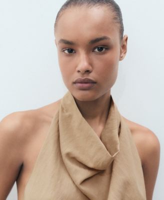 Women's Draped Neck Lyocell Top