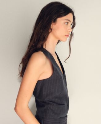 Women's Linen-Blend Suit Vest