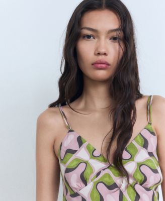 Women's Abstract Printed Midi Dress