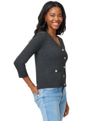 Women's V-Neck 3/4-Sleeve Cardigan 