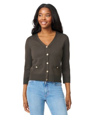 Women's V-Neck 3/4-Sleeve Cardigan 