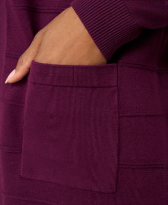 Women's Ribbed Open-Front Long Cardigan