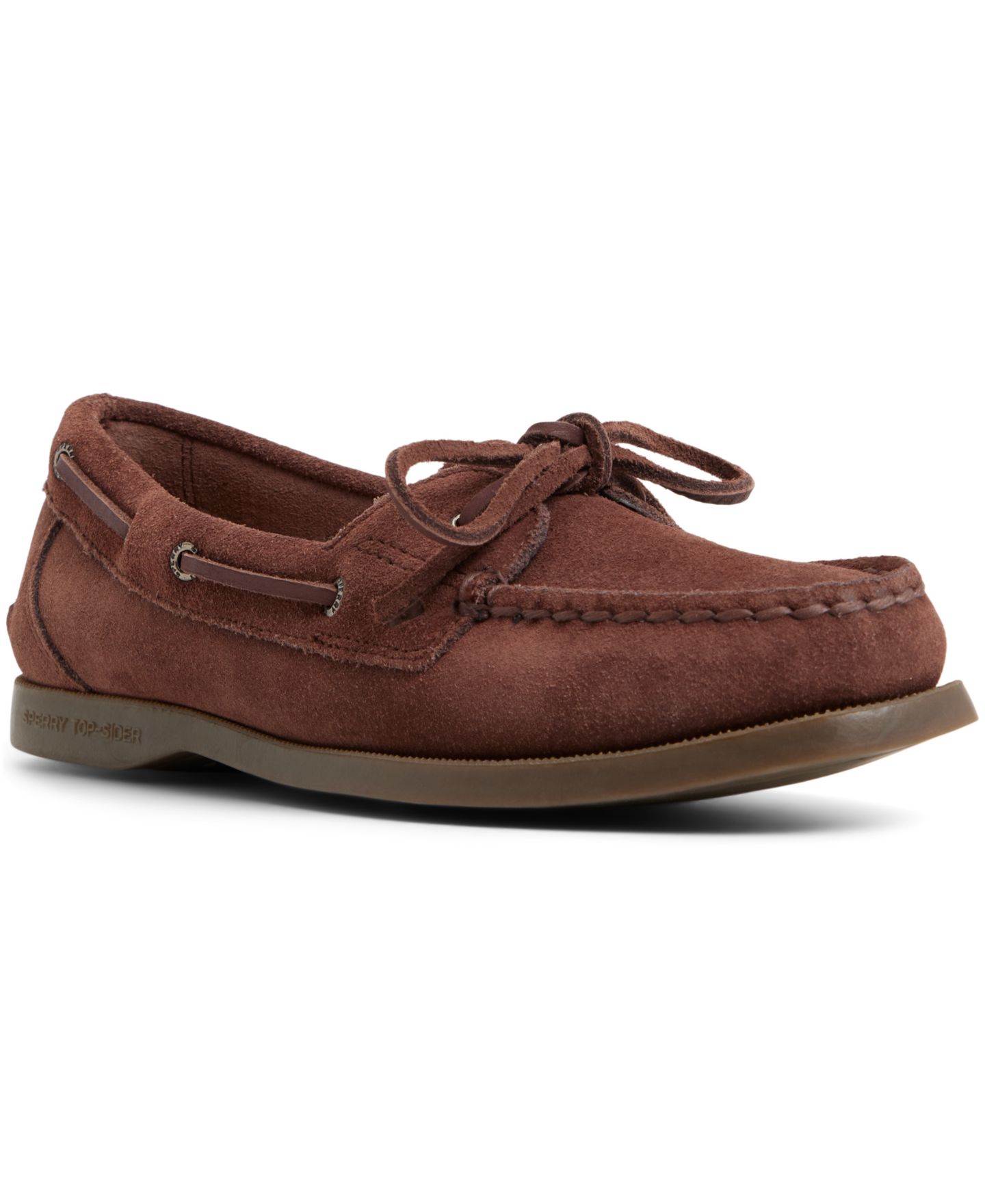 Женские туфли Sperry Authentic Original 1-Eye Lace-Up Boat, цвет: Замшевый тёмный — фото 1
