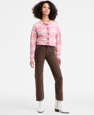 Lila Cropped Striped Cardigan