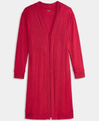 Women's Cable-Knit Duster Robe, Macy's Exclusive