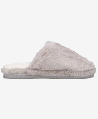 Women's Boxed Two-Tone Faux-Fur Slide Slippers, Macy's Exclusive