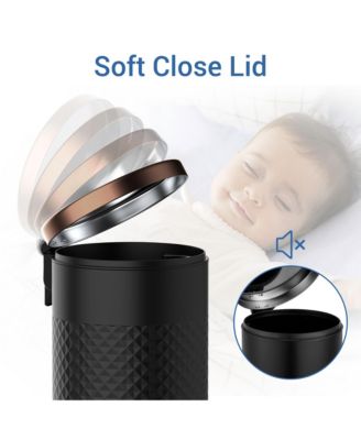 8 Gal./30 Liter Black Color Round Shape Step-on Trash Can with Diamond body design for Kitchen