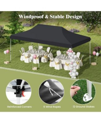 10 X 20 FT Pop up Canopy Tent Foldable Portable Outdoor Gazebo with Carry Bag