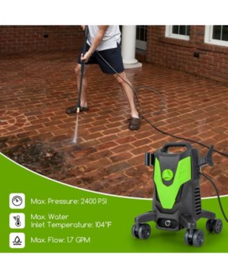 2400 PSI Electric Pressure Washer with 4 Universal Wheels