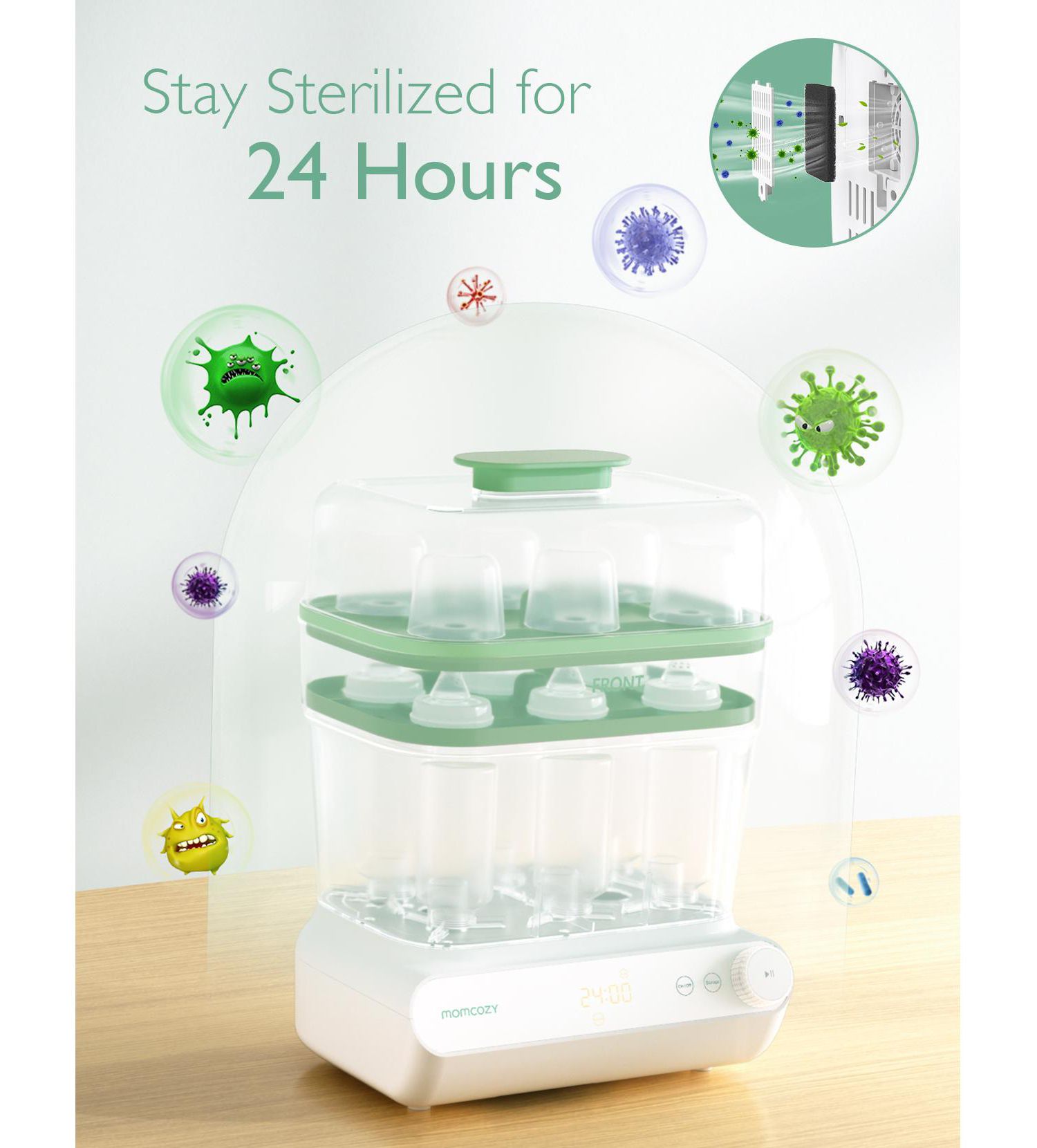 3 Layers Large Bottle Sterilizer and Dryer