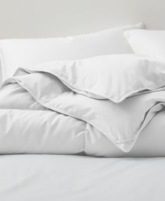 Lightweight White Goose Feather and Down Comforter, Full/Queen