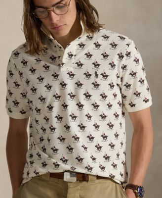 Men's Classic-Fit Equestrian Mesh Polo Shirt