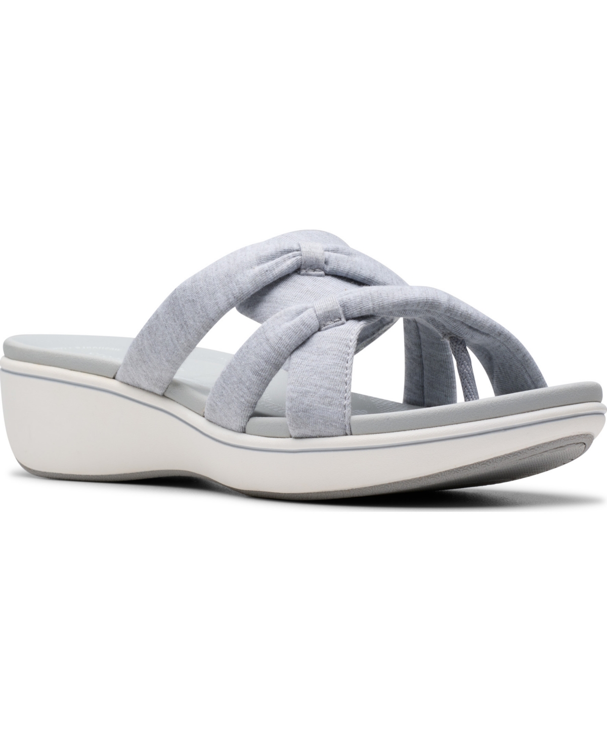 Cloudsteppers Women's Breeze Rae Cam Slip-On Flat Sandals - Black, Gray Textile