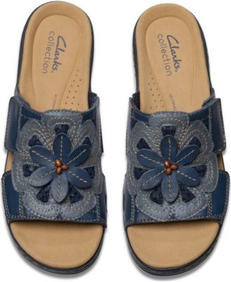 Merliah2 Belle Flower Leather Wedge Sandals