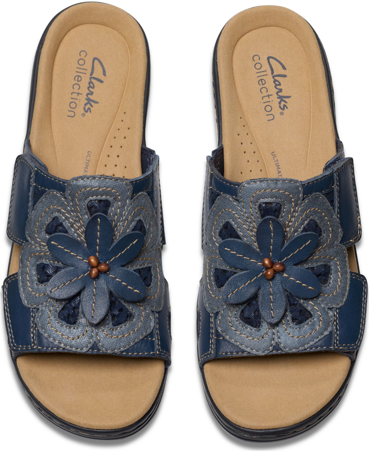 Merliah2 Belle Flower Leather Wedge Sandals