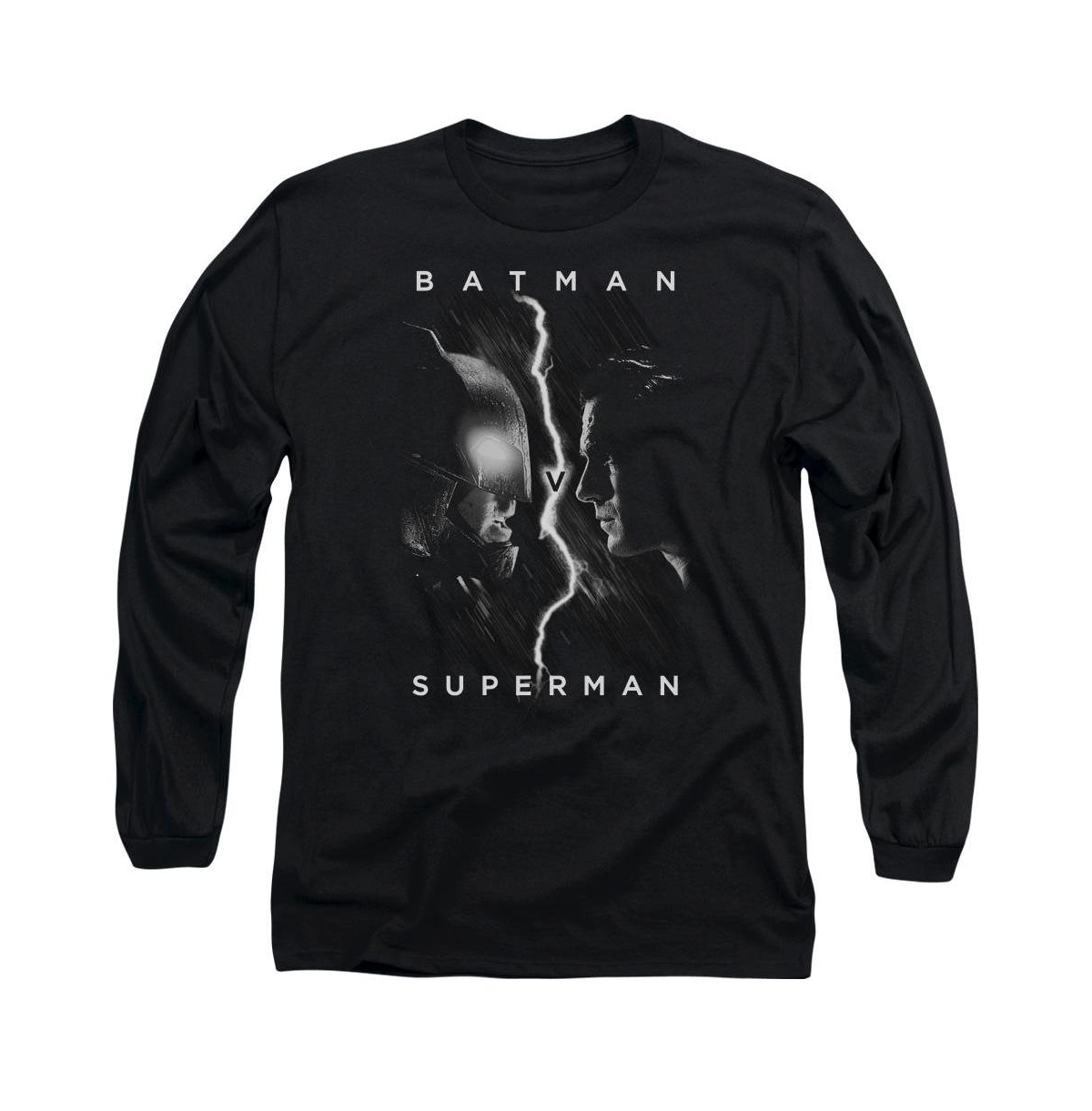 Men's Face To Face Long Sleeve Adult Tee / T-Shirt - Black