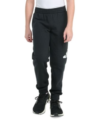 adidas - Big Boys Elastic-Waistband Essential Big Logo Fleece Jogger Pants