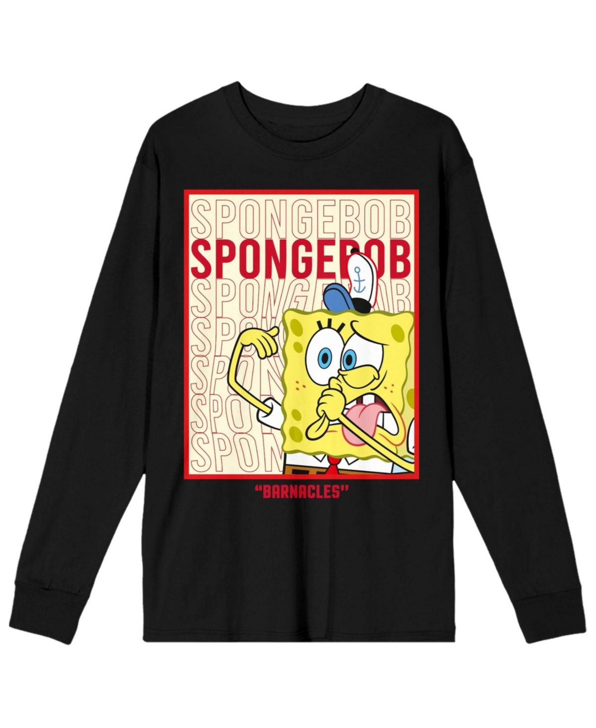 Men's The Barnacles Black Long Sleeve Tee- L - Black