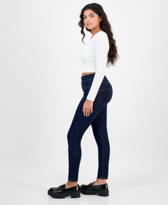 Juniors' High-Rise Curvy Skinny Jeans