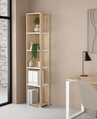 80.59" High 5 Shelf Narrow Bookcase