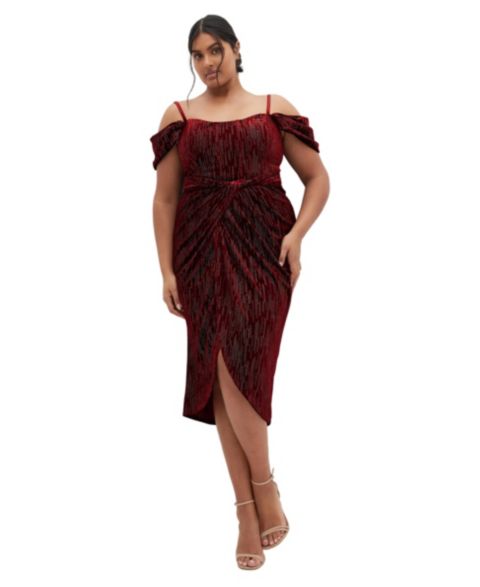 Женское платье CITY CHIC Jayla, цвет: Ягодный