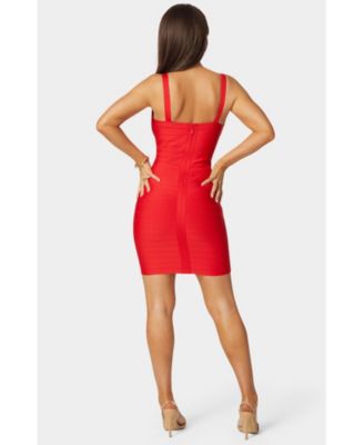 Women's V-Neck Strap Bandage Dress