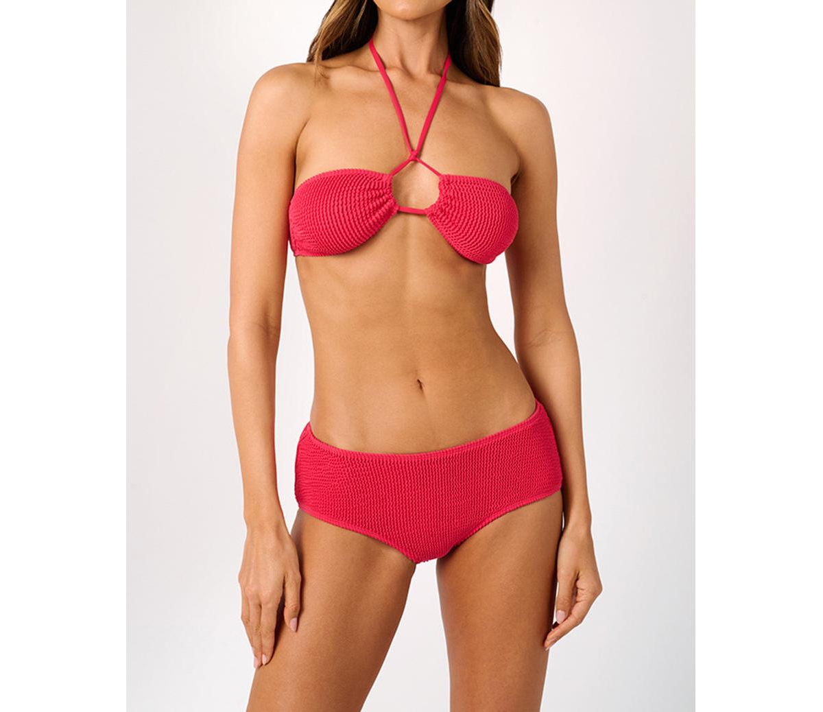 Women's Cross Front Bandeau Top - Hot pink