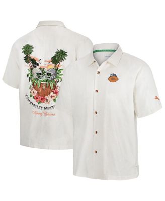 Tommy Bahama - Men's White Chicago Bears Coconut Matchup Camp Throwback Button-Up Shirt