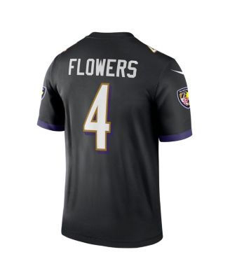 Men's Zay Flowers Black Baltimore Ravens Alternate Legend Jersey