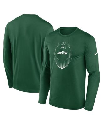 Nike - Men's Green New York Jets Icon Legend Performance Long Sleeve T-Shirt