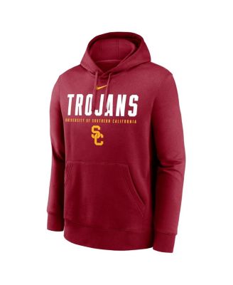Men's Cardinal USC Trojans Primetime Dynamic Mascot Club Fleece Pullover Hoodie