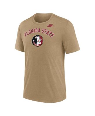 Men's Heather Light Brown Florida State Seminoles Legacy Arch Tri-Blend T-Shirt