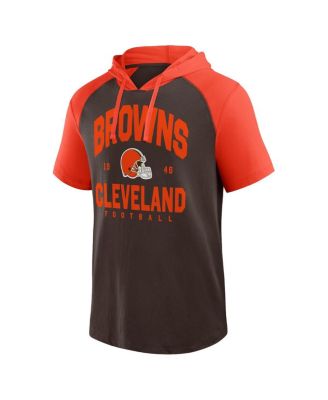 Men's Brown Cleveland Browns Prime Hoodie T-Shirt