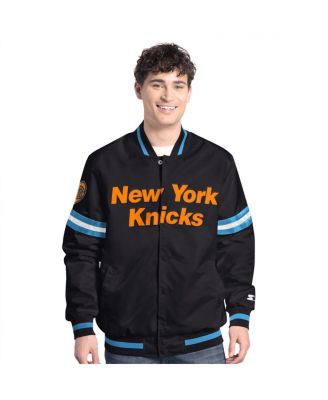 Starter - Men's Black New York Knicks Scout Varsity Full-Snap Jacket