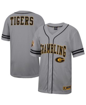 Colosseum - Men's Gray Grambling Tigers Free Spirited Baseball Jersey