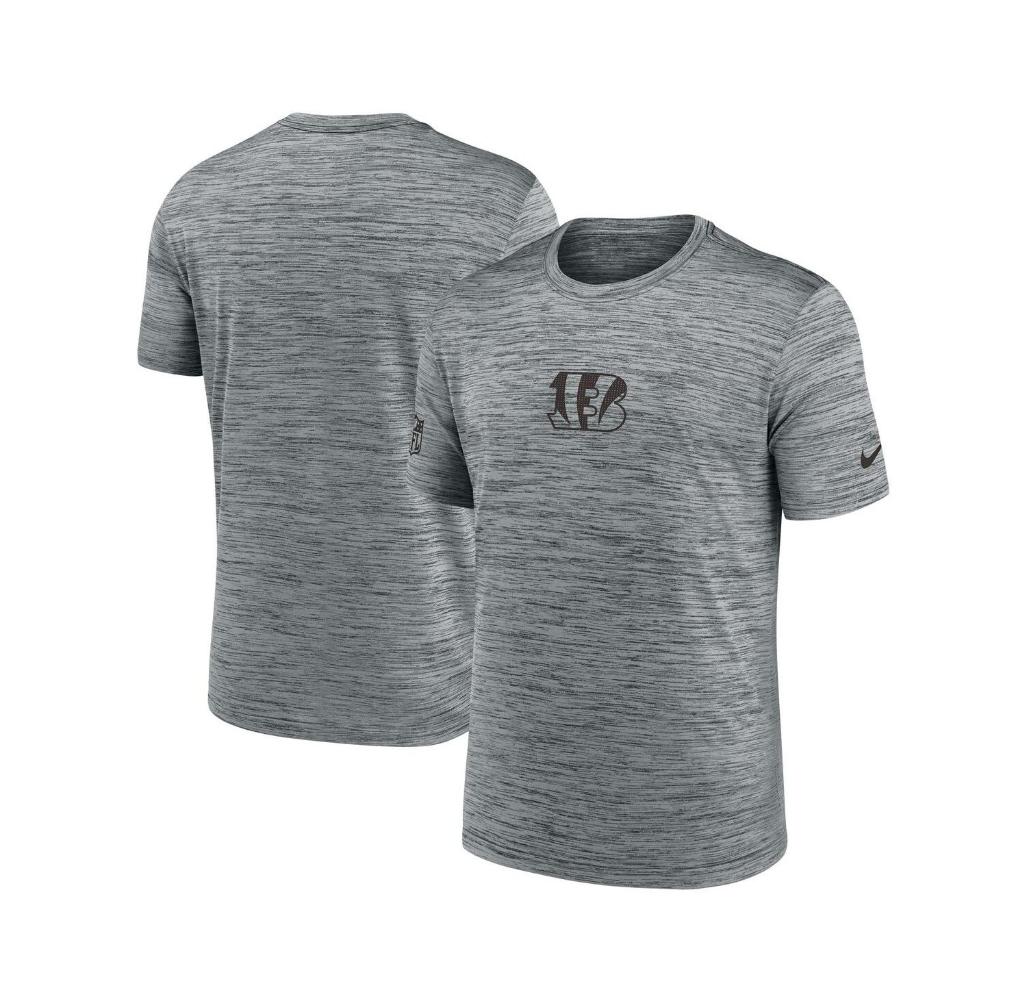 Men's Gray Cincinnati Bengals Sideline Velocity Performance T-Shirt