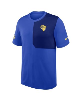 Men's Royal Los Angeles Rams Sideline UV Performance Coach T-Shirt