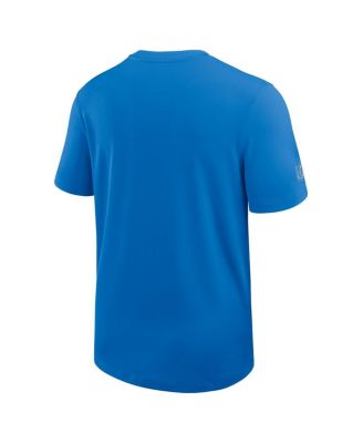 Men's Blue Detroit Lions Sideline UV Performance Coach T-Shirt