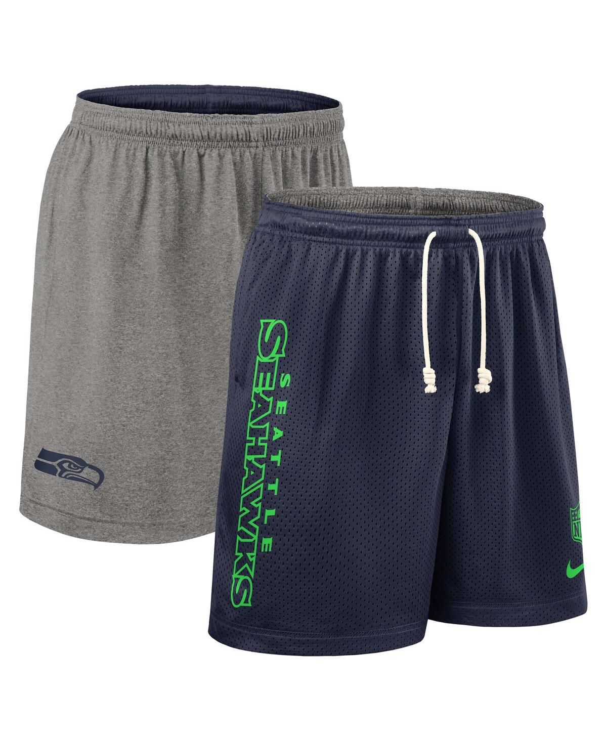 Мужские реверсивные спортивные шорты College Navy Seattle Seahawks Sideline