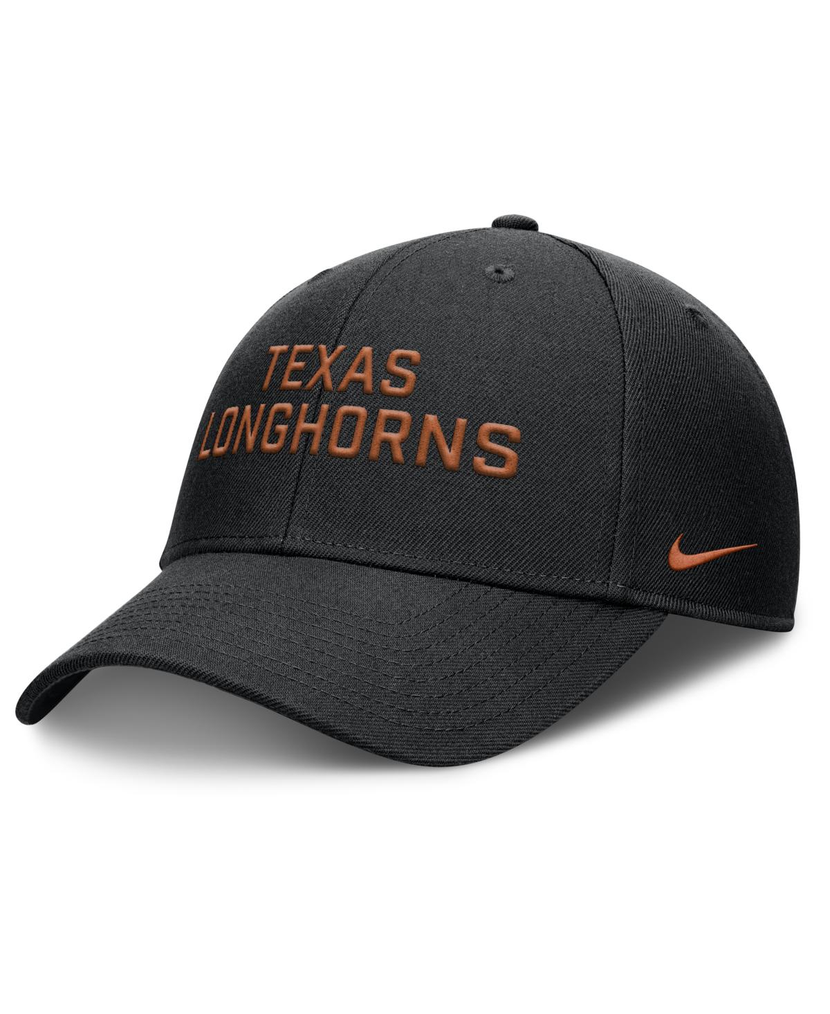 Men's Black Texas Longhorns Rise Practice Adjustable Hat - Black