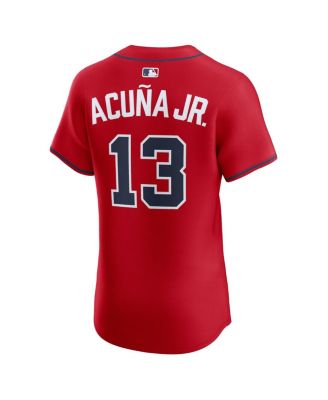 Men's Ronald Acu&ntilde;a Jr. Red Atlanta Braves Alternate 2 Elite Jersey