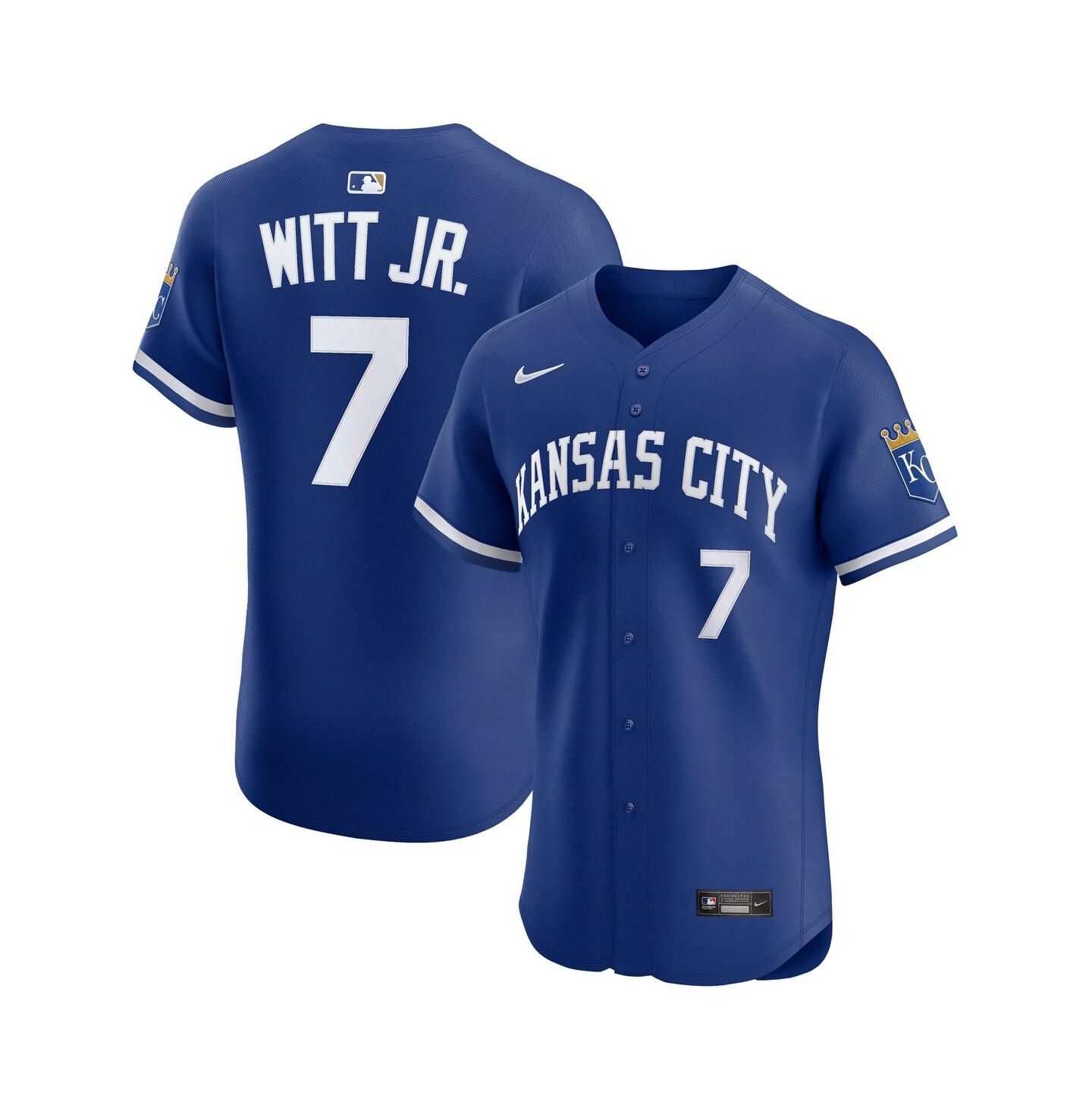 Мужской топ Nike Bobby Witt Jr. Royal Kansas City Royals Alternate 2 Elite Player Jersey — фото 1