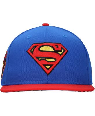 Men's and Women's Royal Superman Comic Under Visor Snapback Hat
