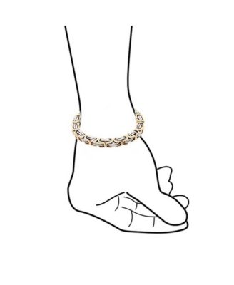 Biker Jewelry Two tone Byzantine Chain Mechanic Double Link Bracelet Black Silver Or Gold-Tone Stainless Steel Heavy Flexible