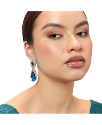 Teardrop Stone Drop Earrings