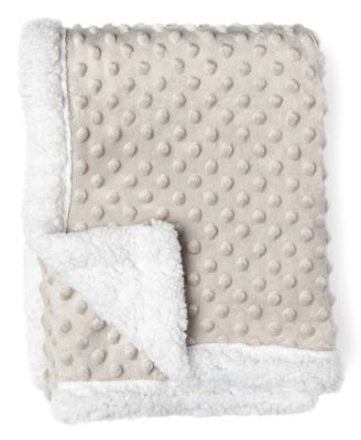 3 Stories Trading Baby Mode Signature Infant Popcorn Mink Sherpa Blanket - Gray