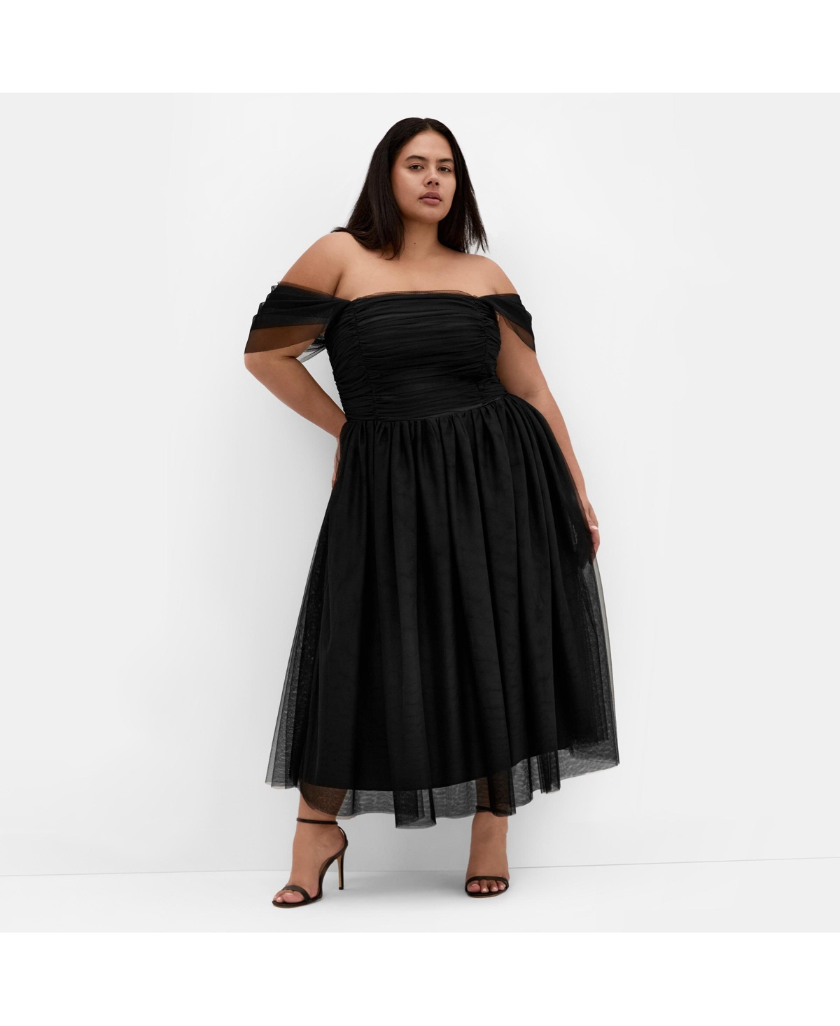 Plus Size Lulu Midi Dress - Black